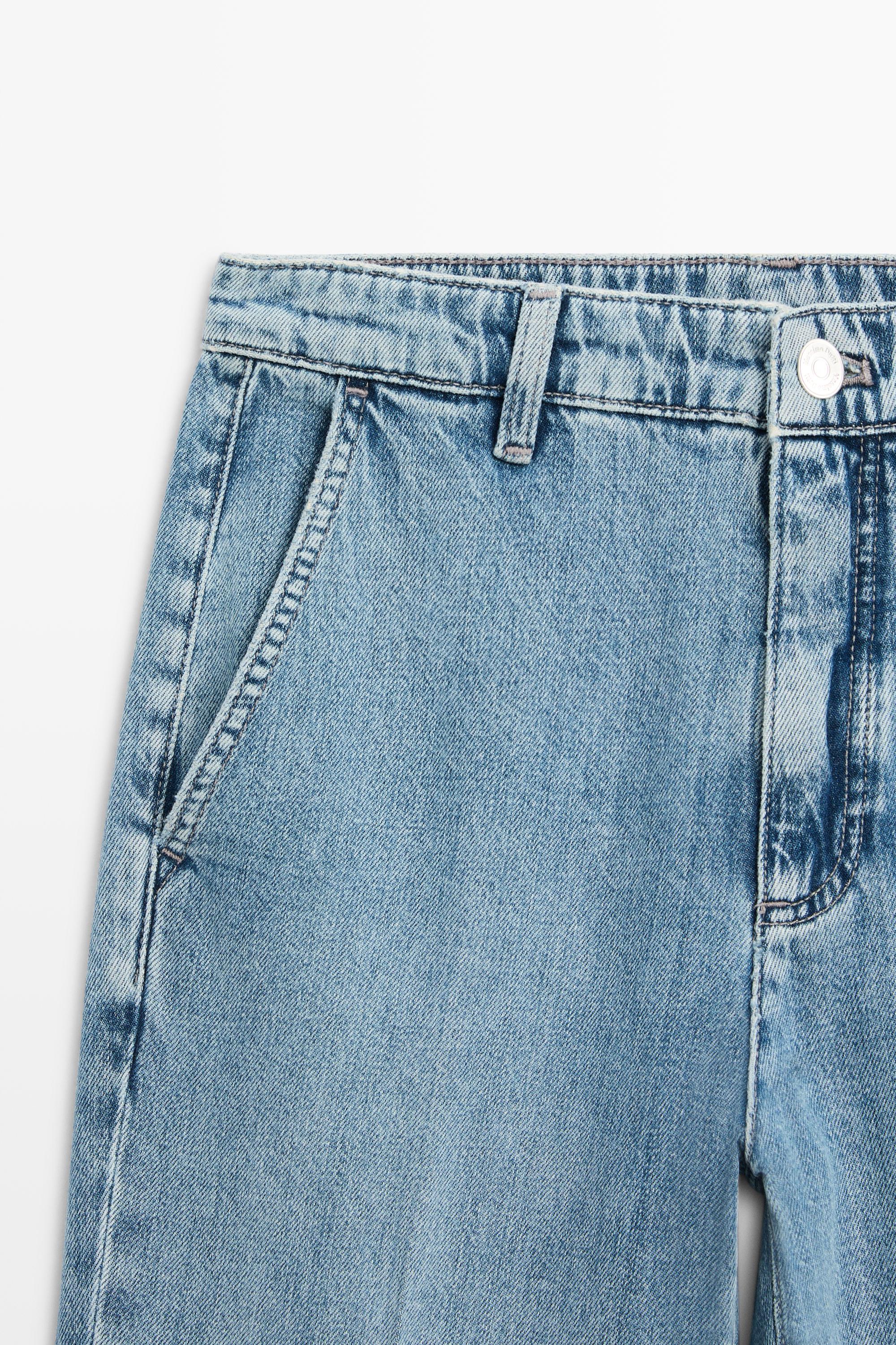 High-waist cropped flare jeans